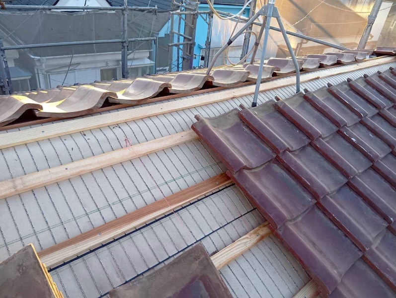 埼玉県桶川市 S様邸 瓦屋根 防水シート貼り直し工事を実施しました!