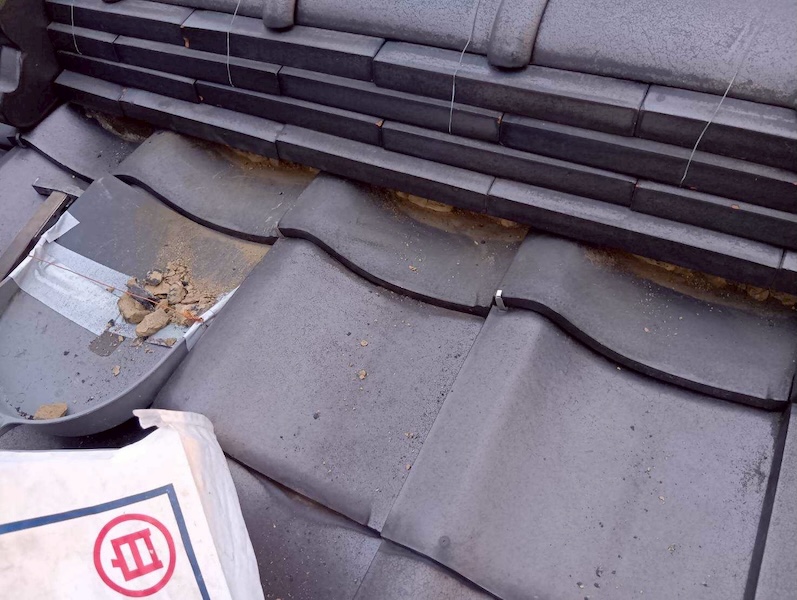 埼玉県上尾市 F様邸 瓦屋根 漆喰詰め直し工事