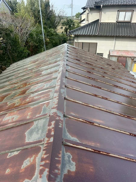 埼玉県比企郡川島町 S様邸 倉庫金属屋根の塗装工事